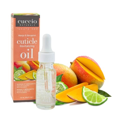Cuccio Naturale Mango & Bergamot Revitalizing Cuticle Oil ? Hydrating Overnight Cuticle Repair ? Remedy for Damaged Skin & Thin Nails ? Paraben & Cruelty-Free Formula ? 0.5 Oz