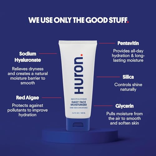 Huron Face Moisturizer 2-Pack - Hydrating Niacinamide & Pentavitin, 3.4 oz Each - Variation of Face Moisturizer / 3.4 Fl Oz