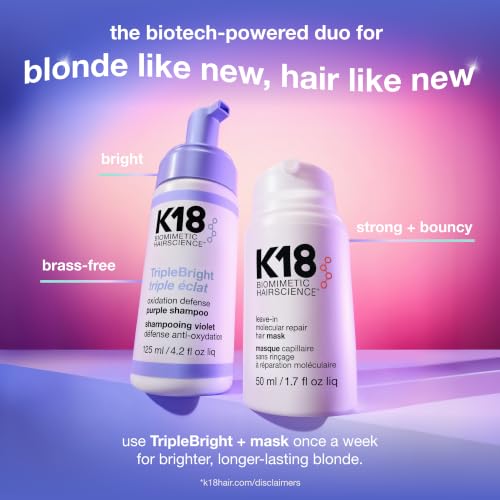 K18 TripleBright Oxidation Defense Purple Shampoo - 4.2 Fl Oz