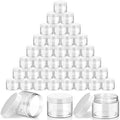 SATINIOR 36 Pack 10 oz White Plastic Jars with Lids, Airtight Reusable Cosmetic Containers