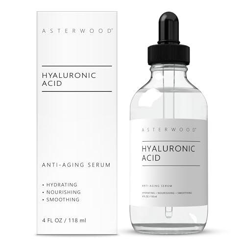 Asterwood Hyaluronic Acid Serum for Face 4 Fl Oz - Hydrating & Anti-Aging