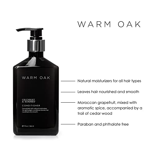 Gilchrist & Soames Warm Oak Conditioner 9oz All Hair Types No Parabens Sulfates