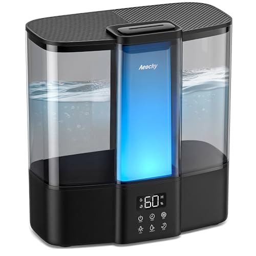 AEOCKY 4L Top-Fill Cool Mist Humidifier Black Ultrasonic Baby-Ready