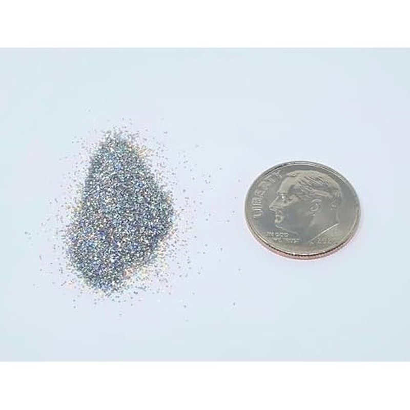 Holographic Silver Biodegradable Ultra-Fine Cosmetic Grade Glitter 0.75 oz jar - Vegan & Made in The USA