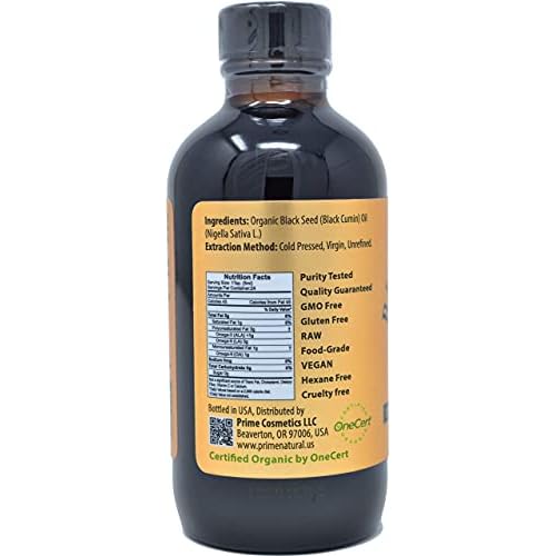 PRIME NATURAL Organic Black Seed Oil [4oz] & Organic Moringa Oil [4oz] Bundle - USDA Certified - Cold Pressed, Virgin, Unrefined, Vegan