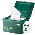 COSNORI Cica & Vitamin Daily Face Mask Pack - 30 Sheets, Vegan, Hydrating Korean Skin Care