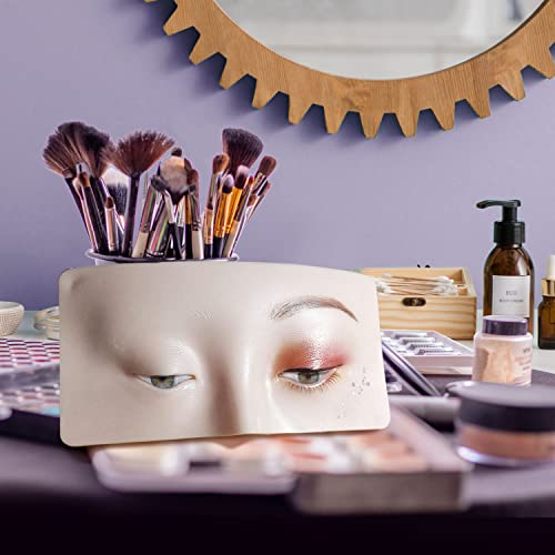 Bueuo 3-Piece Makeup Practice Face Board – 3D Realistic Mannequin with Half Board (Black/Yellow/White) for Beginners & Pros