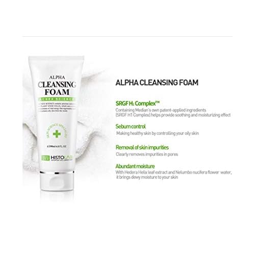 HISTOLAB Alpha Cleansing Foam (6.8 Fl. Oz) | Facial Cleanser for Oily and Acne-Prone Skin