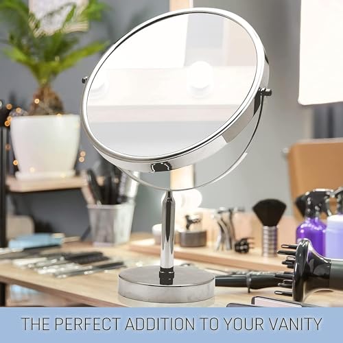 Mirrorvana XXL Double Sided 3X Magnifying Makeup Mirror with Stand - 17x11 Inches