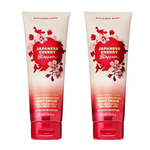 Japanese Cherry Blossom Body Cream 8 Fl Oz Pack of 2 - Moisturizing & Nourishing