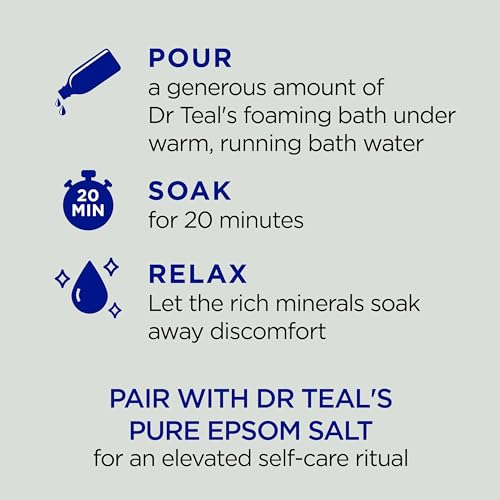 Foaming Bath with Epsom Salt and Hemp Seed Oil - 34 Fl Oz, Pack of 4 - Hemp Variation