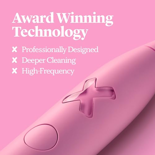 Made by Dentists PRO-X Sonic Electric Toothbrush Pink, 70-Day Battery, 3 Modes & Travel Case