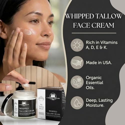 Jasmine Vanilla Grass Fed Beef Tallow Face Moisturizer - 4 Fl Oz - Organic & Natural
