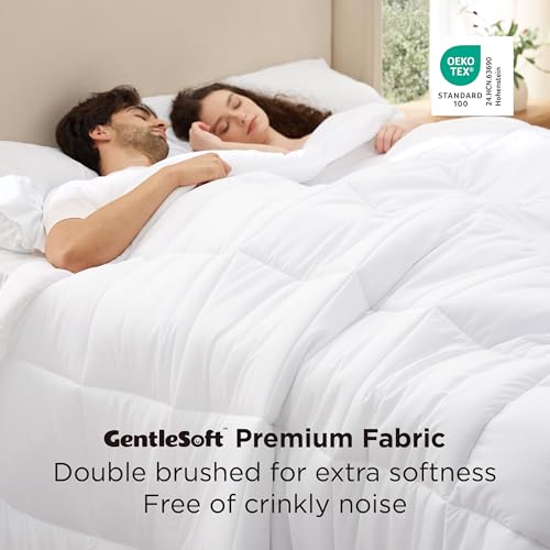 Oversized Queen Comforter Duvet Insert - White Quilted All-Season Bedding