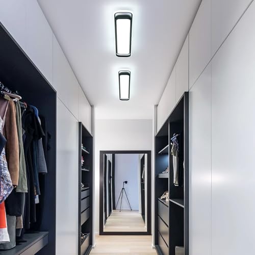 Modern LED Ceiling Light 39 Inch Flush Mount Fixture, Cool White - Long Ring Variation