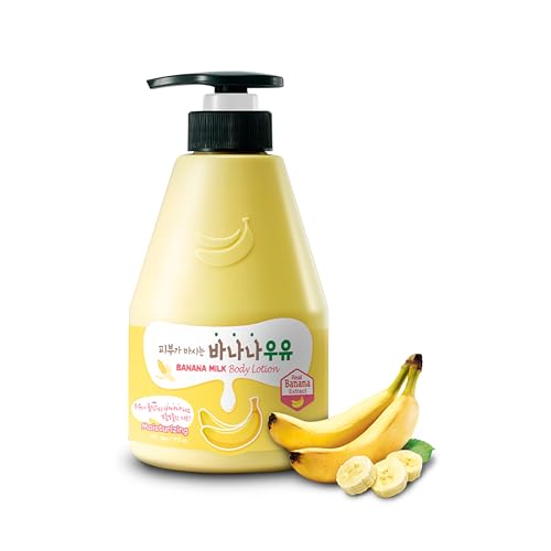 WELCOS KWAILNARA Strawberry & Banana Milk Body Lotion Duo ? Korean Body Lotion Set for Deep Hydration & Soft Skin (2 x 19.75 Fl Oz)