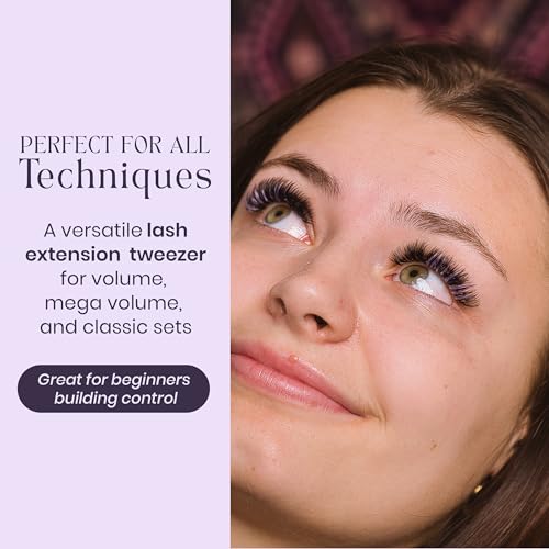 Professional Eyelash Extension Tweezers Curved Volume Fan Tool