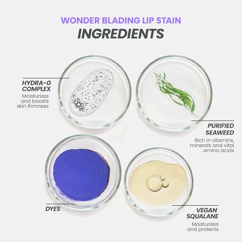 Wonderskin Wonder Blading All Day Lip Stain Peel Off Masque and Reveal Kit - Long Lasting, Waterproof Nude Lip Tint, Transfer Proof Natural Makeup Stain Kit (XOXO)