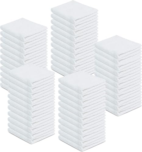 Corporate Hills White 250-Pack Cotton Terry Cleaning Cloths 12x12 Inches