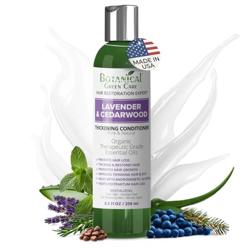 Botanical Green Care Lavender & Cedarwood Conditioner for Hair Growth & Thickening - Color Safe, Natural Hair Care