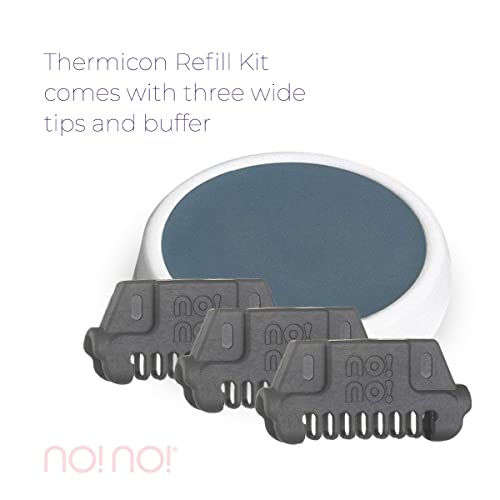 Hair Removal Refill Tips Pack for Legs, Back, Arms & Chest - Wide Tip (3 Count)