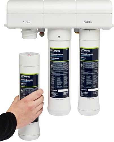 EcoPure Reverse Osmosis Filter Set - Pack of 2 for ECOP30 & Kenmore RO - NSF Certified, 6-Month Replacement