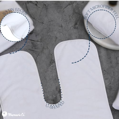 Set of 6 U-Shaped Esthetician Towels ? Soft Microfiber Facial & Massage Towels, Spa & Salon Essentials for Facials, Skincare, and Massage Treatments
