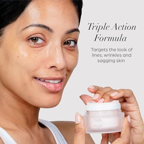 P?R MINERALS Firming Facial Cream, Get a Lift by Triple-Action Lightweight Moisturizer for Face & Neck Tightens Sagging Skin & Restores Firmness for Fine Lines & Wrinkles - Non-Greasy & Gluten Free
