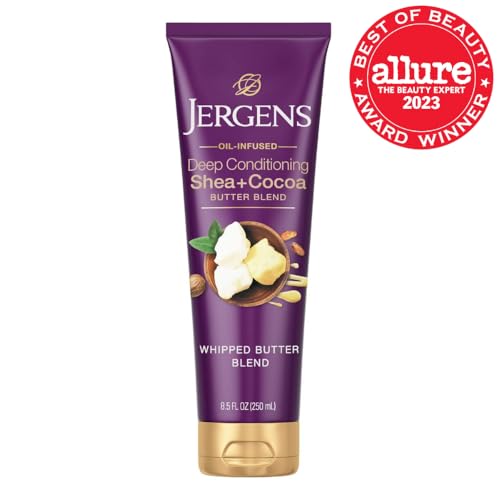Jergens Shea & Cocoa Whipped Body Butter Lotion 8.5 Fl Oz Pack of 5 - Hydrating & Even Skin Tone