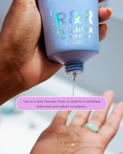 Brightening Prebiotic Gel Cleanser with Niacinamide & Botanical Extracts — Wild Mint & Cedarwood, 8oz, Cruelty-Free
