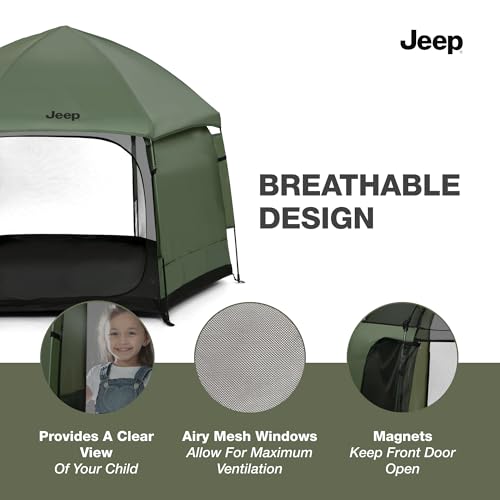 Portable Baby Play Yard with Canopy and Mesh Sides - Travel & Indoor Use