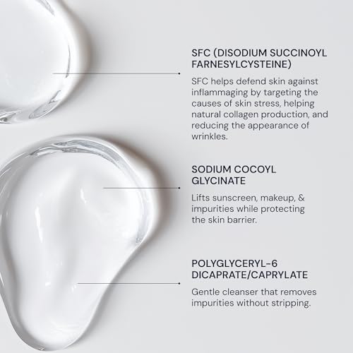 Gentle Facial Cleanser with Hyaluronic Acid & SFC - Age-Defying Gel for Hydrated Skin