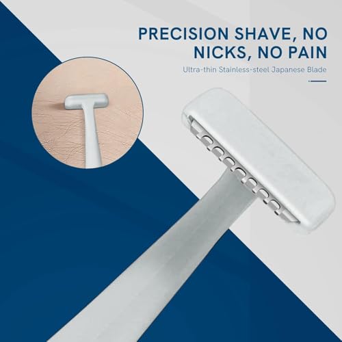 Eyebrow Razors w/Dermaplane Razors Set - Japanese Blades Razors - Small Face Razors for Peach Fuzz and Fine Hair, Multipurpose Exfoliating Dermaplaning Tools for Women and Men, Black