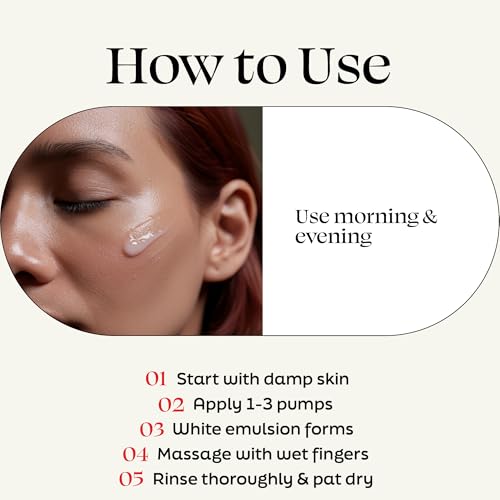 Gentle Facial Cleansing Gel with AHA & Hyaluronic Acid - 3.3 Fl Oz