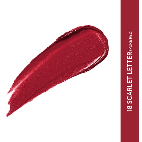 SUGAR Cosmetics Nothing Else Matter Longwear Lipstick With Premium Matte Finish - 18 Scarlet Letter (Pure Red) Matte Finish, Water-Resistant, Longlasting, Paraben Free