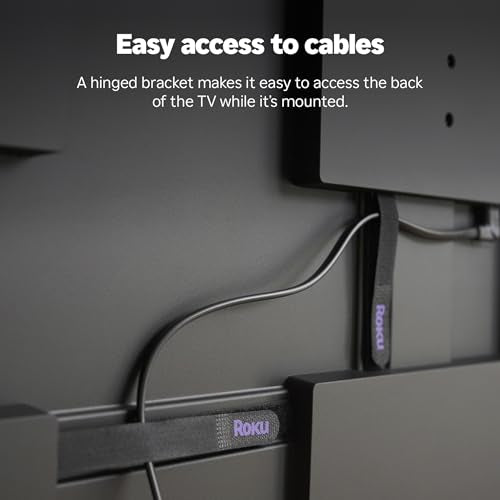 Roku Wall Mount Kit for 75-Inch Pro Series TV - Ultra-Slim, Hinged Mount 75"