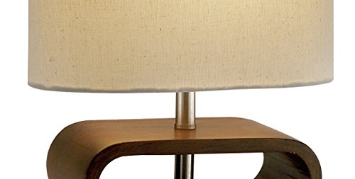 Adesso 19.5-Inch Rustic Bentwood Table Lamp with Dimmable Natural Shade - Natural Beige