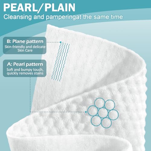 Disposable Face Towels 400 Count - Soft Cotton Makeup Remover Wipes for Skin & Cleansing - Pack of 1