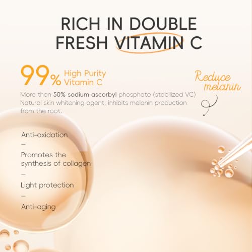 LAIKOU Vitamin C Skin Care Set for Face - 5-Piece Beginner Kit, Travel Friendly