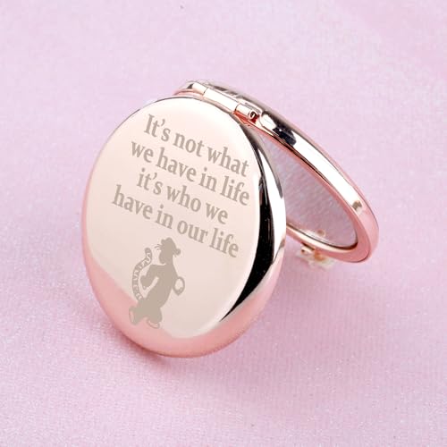WUSUANED Cartoon Tigger Pocket Mirror It¡¯s Not What We Have in Life It¡¯s Who We Have in Our Life Jewelry Cartoon Movie Fans Gifts Tigger Lover Gift (Tigger Mirror 2)