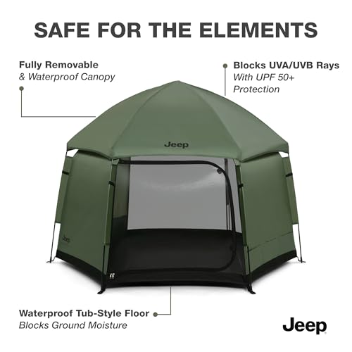Portable Baby Play Yard with Canopy and Mesh Sides - Travel & Indoor Use