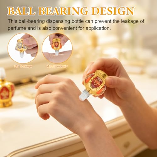 Glass Roll-On Bottles 6 Pack 15ml Leak-Resistant Essential Oil & Perfume Containers