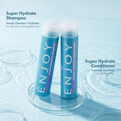 Enjoy Super Hydrate Shampoo 10.1 Fl Oz - Moisturizing & Strengthening for Curly, Dry Hair