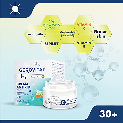 Anti-Wrinkle Day Face Cream with Hyaluronic Acid & Vitamin C - 50ml