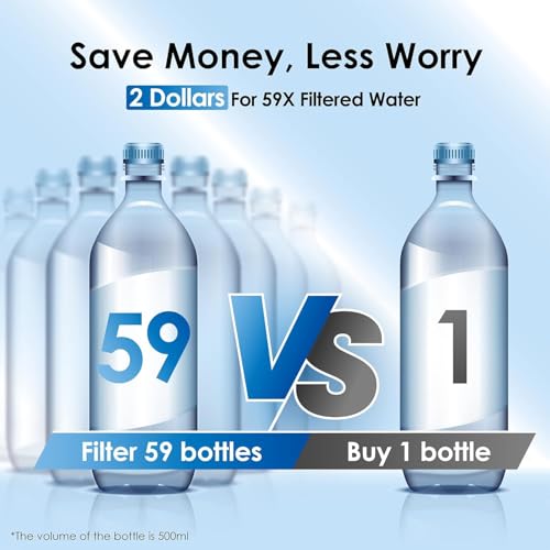 Waterdrop 22L Water Filter Dispenser with 4 NSF-Certified Filters - Black