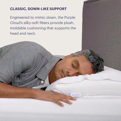 Purple Cloud Pillow - Standard Size Plush Down-Alternative Neck Pillow (Pack of 1)