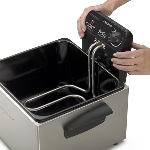 Dual Basket Deep Fryer with Adjustable Thermostat - 12-Cup Capacity