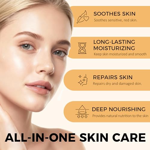 Beef Tallow and Honey Balm Moisturiser, Whipped Grass Fed with Raw Honey and Olive Oil, Anti-Aging Facial Cream, Unscented, 3 Ounce (Medium)