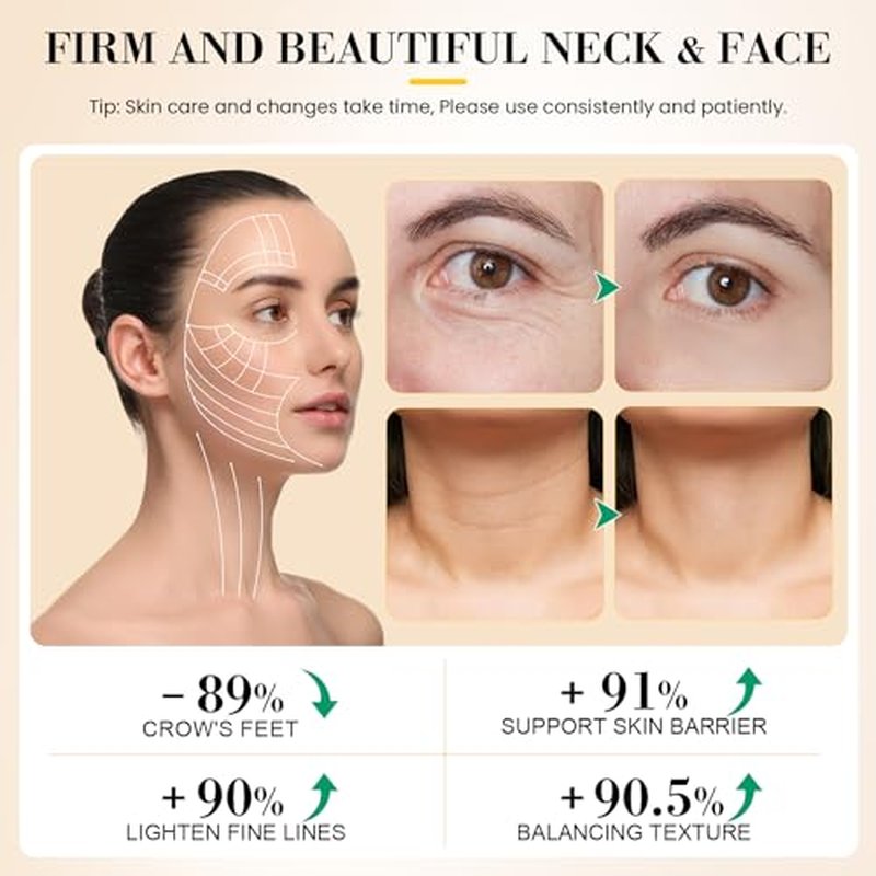 3-in-1Retinol,Peptide&Hyaluronic Acid Cream for Neck, Face, Hands|Complete Anti-Aging Firming Kit with Jade Roller&Reusable Silicone Mask|Smooth Wrinkles, Lift & Hydrate for All Skin Types & Genders