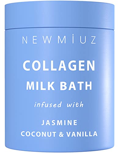 Coconut Collagen Milk Bath Soak - Moisturizing & Relaxing Spa Bubble Bath with Jasmine & Vanilla - 300g by New Miuz